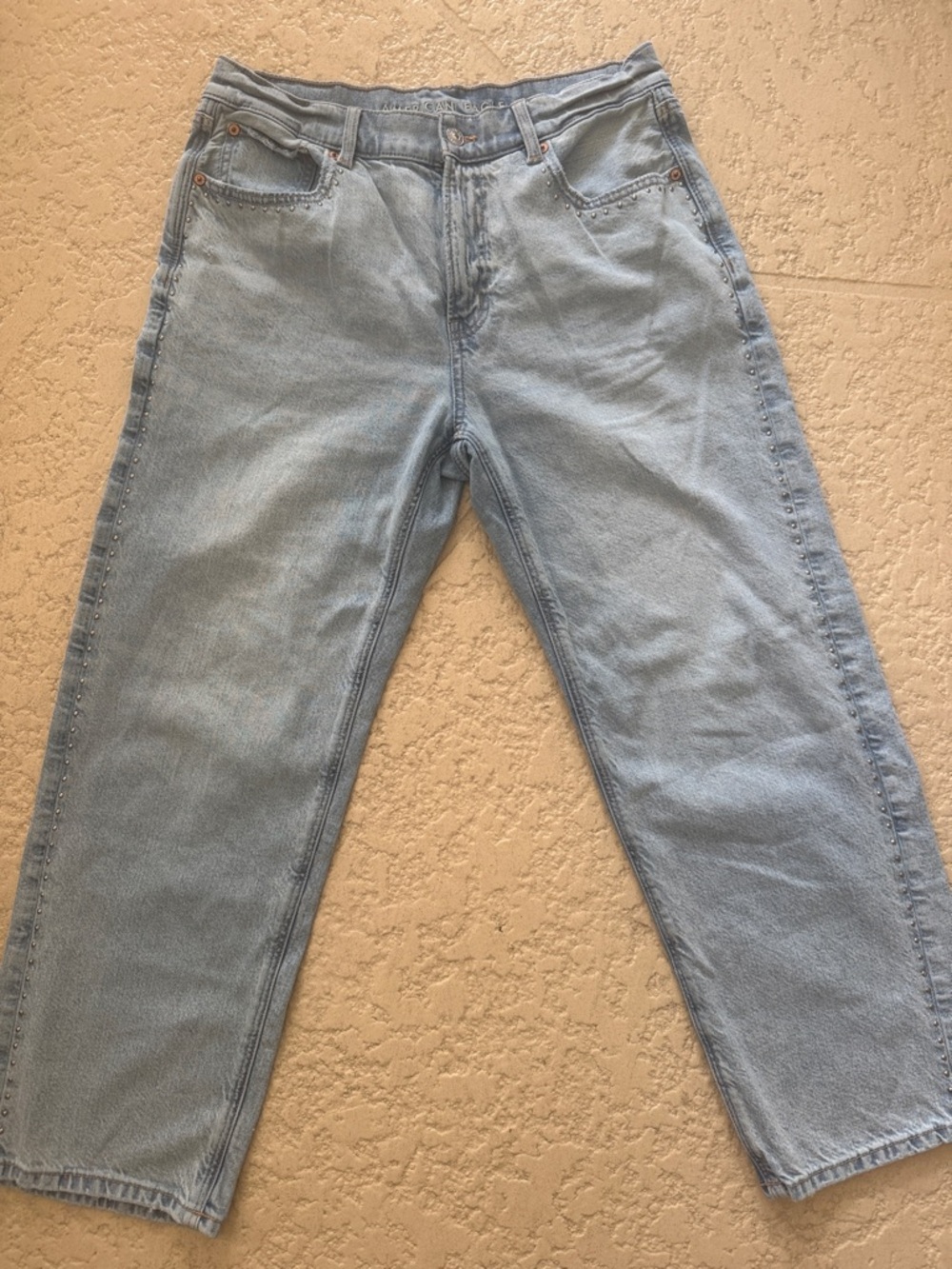American Eagle Outfitters ex Boyfriend y2k  Studded Jeans 6 short